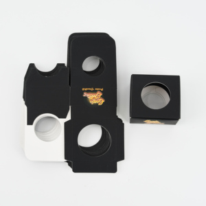 Benutzer definierte gedruckte Verkaufs theken für den Einzelhandel Wellpappen-Pdq-Displays Kleine Papp vitrinen - Product Image 3