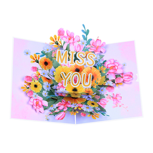 <span class=keywords><strong>Carte</strong></span> <span class=keywords><strong>de</strong></span> vœux 3D éco-responsable avec impression numérique 'Je t'aime' pour les relations longue distance, la <span class=keywords><strong>famille</strong></span>, les amis - Merci pour votre message commercial - Product Image 3