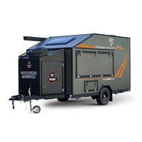 Nouvelle caravane de remorque de camping-car familiale légère avec douche pour les voyages sur autoroute et le camping utilisés pour le traînage de voiture