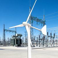 Éolienne à grande échelle de 5 kW avec pales en fibre de verre renforcée, qualité industrielle pour centrales électriques et usines de fabrication