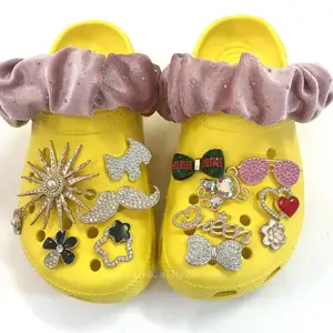 Gold and silver Blessed products Ready stock Diamond Shoe Decorations Crystal Clog luxury bling designer shoe charms