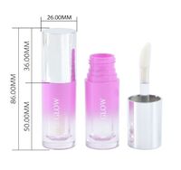 Grand applicateur de luxe pour gloss UV bronzant 5,5 ml, flacon anti-déversement en plastique ABS avec capuchon argenté, emballage inclus
