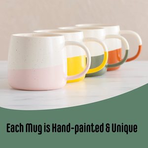 <span class=keywords><strong>Set</strong></span> di 4 Tazze da <span class=keywords><strong>Caffè</strong></span> in Ceramica - Grandi Tazze in Gres - Dipinte a Mano, Smaltate Bicolore, Personalizzabili CLASSIC Giveaways HANDGRIP - Product Image 4