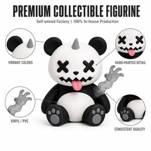 Figurine en vinyle personnalisée Ghost <span class=keywords><strong>Panda</strong></span> OEM ODM, usine de jouets artistiques, figurine d'action, boîte mystère - Product Image 1