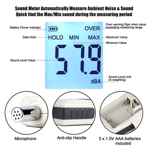 BENETECH GM1352 Sonomètre Testeur de bruit Décibel Surveillance Prix usine - Product Image 5