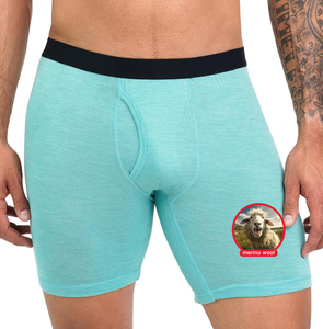 Calzoncillos bóxer de lana merino CELINNE para hombre, personalizados, transpirables, de cintura media, agradables al tacto, ropa interior masculina. - Product Image 1