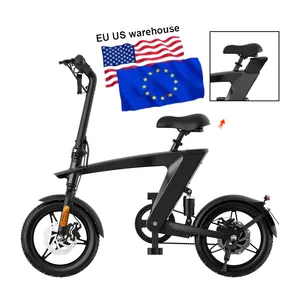 Triple battery Electric Bike Bicycle Chopper 500w For Kids 14 Inch Full Suspension Fat Tire Electric folding e-bike 250w 36v
