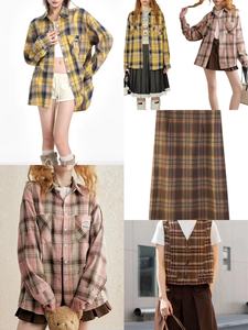 Offre Spéciale moderne tissu à carreaux uni Polyester coton mélangé Plaid rayure Jacquard tissu bleu vichy matériel pour les chemises pour hommes - Product Image 2