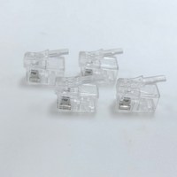 Conector Modular RJ9 4P4C para Telecomunicaciones, Certificado por RoHS e ISO9001, Modelo FX-1400-4P4C para Cable de 22-28AWG, 1 Año de Garantía