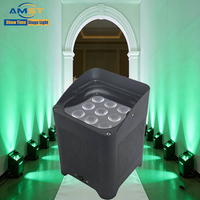 Lampu Par LED Baterai Tahan Air IP65 9x18W RGBWAUV Uplight Nirkabel dengan Remote IR untuk Pesta DJ dan Liburan