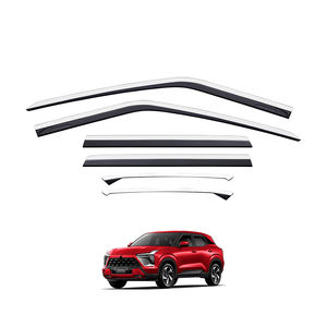 Deflettori per Finestrini in Acciaio Inox <span class=keywords><strong>Nero</strong></span>, Visiere per Porte, Protezione da Sole e Pioggia, Accessori Auto per Mitsubishi Xforce 2023- - Product Image 3