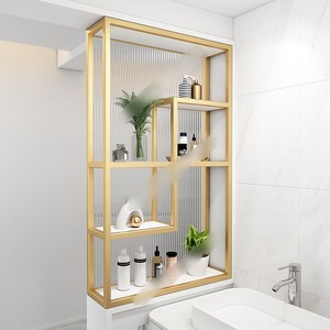 Estante de Pared Moderno Nórdico para Separar Ambientes, para Sala de Estar, Baño, Mampara de Vidrio Changhong, Entrada, Área Seca y Húmeda, Lavadero - Product Image 3