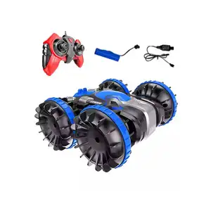 אמפיבי RC רכב לילדים 2.4 GHz שלט רחוק סירה עמיד למים RC מפלצת משאית פעלולים רכב 4WD שלט רחוק רכב