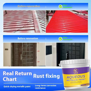 Pintura metálica antioxidante anticorrosión a base de agua, pintura de barandilla de cepillado automático para el hogar, revestimiento negro sin pulido - Product Image 3