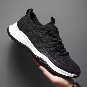 <span class=keywords><strong>Zapatillas</strong></span> de deporte informales de lujo para hombre, <span class=keywords><strong>zapatillas</strong></span> de correr antideslizantes transpirables ligeras, plantilla de PU, malla sin cordones para primavera Otoño Invierno - Product Image 4