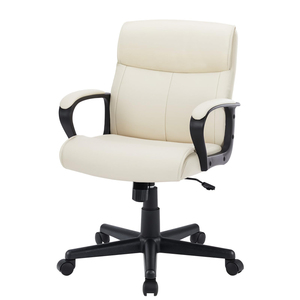 Silla de ordenador giratoria ejecutiva de cuero PU suave a precio barato al por mayor silla de oficina CEO de color blanco - Product Image 1