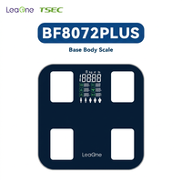 Pèse-personne intelligent sur mesure à écran extra-large avec 4 électrodes, fonctionnalités pour application et application mobile, capacité 180 kg/50 g
