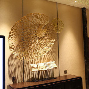 K081 bola dorada de acero inoxidable decoraciones escultura colgante abstracta hogar Oficina hotel lujo arte decoración moderna - Product Image 6