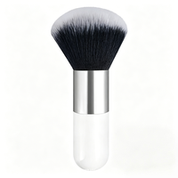 Kuas Blush Sintetis Besar Tunggal dengan Bulu Tebal, Kuas Bedak Multifungsi Hitam, Alat Kecantikan Wajah, Kuas Makeup dengan Gagang Plastik