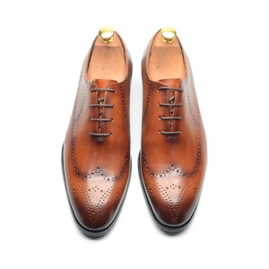 Zapatos de Vestir de Piel Auténtica para Hombre, Estilo Italiano, de Alta Calidad, con Punta en Pico, para Oficina, Negocios y Ocasiones Formales, Otoño - Product Image 3