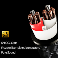 Câble audio pour haut-parleurs ERUMPENT Hifi OCC en cuivre pur plaqué argent et or, connecteur banane/Y, pour utilisation en voiture, CE pour PVC