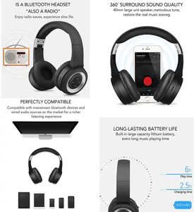 Auriculares inalámbricos Auriculares estéreo Auriculares con micrófono Auriculares inalámbricos con micrófono - Product Image 2