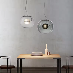 Zeal Lighting Factory Supply Grey Glass <b>Dining</b> Room Chandelier <b>Light</b> Bubbles Pendant with Remote Control - Product Image 3