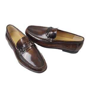 Men's Casual Leather Dress Shoes with <b>Open</b> Edge Beaded Design Slip-On Lace-<b>Up</b> Closure Light Handsome Style for Office Wedding - Product Image 5