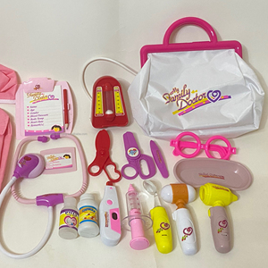 गुलाबी डॉक्टर किट बच्चों के लिए 25 टुकड़े Roleplay नाटक-एन-प्ले के साथ चिकित्सा खिलौने सेट डॉक्टर कॉस्टयूम, खेलने के लिए स्टेथोस्कोप बच्चों - Product Image 1