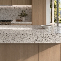 Revêtement de sol en terrazzo de luxe commercial, dalle de terrazzo artificielle, couleur personnalisée pour hôtel, villa, appartement, projet