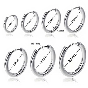 Bán buôn piercing đồ trang sức không gây dị ứng mũi Vòng môi G23 Titanium Hoop Bông tai bản lề phân khúc liền mạch Hoop Clicker - Product Image 2