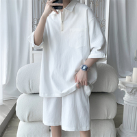 Streetwear Ensemble polo et short 2 pièces pour homme Ensemble survêtement personnalisé Ensemble de jogging Survêtements d'été