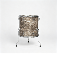 Vente en gros de tambour tom de scène en bois de peuplier de 16 pouces, réglable, monocouche, avec peaux en polyester, pour batterie