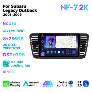 NaviFly NF, el Más Reciente Sistema Android con Pantalla Táctil QLED y Car Play para <span class=keywords><strong>Subaru</strong></span> <span class=keywords><strong>Legacy</strong></span> Outback 2003-2009, Compatible con Vista Panorámica de 360° y Android <span class=keywords><strong>Auto</strong></span> - Product Image 4