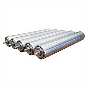 Srollmart Customizable 12/15/20/25mm Carbon Steel Gravity Galvanized <strong>Conveyor</strong> <strong>Roller</strong> PVC Rubber Pallet 50kg Load Capacity 1 Year - Product Image 2