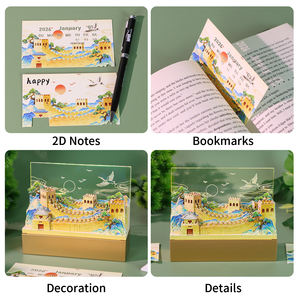 Bloc-notes 3D <span class=keywords><strong>calendrier</strong></span> personnalisé le grand mur bloc-notes papier signet papeterie décoration de bureau cadeau d'anniversaire de noël pour les enfants - Product Image 5