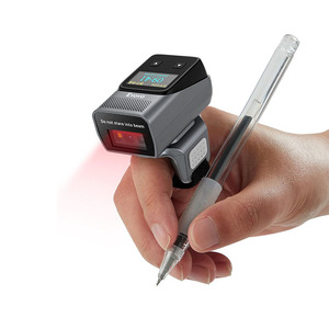 Eyoyo <span class=keywords><strong>2D</strong></span> <span class=keywords><strong>bluetooth</strong></span> vòng Máy quét mã vạch với màn hình, <span class=keywords><strong>Mini</strong></span> Wearable không dây ngón tay <span class=keywords><strong>Scanner</strong></span> Reader hàng tồn kho tương thích với iPad - Product Image 1