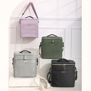 Sac à déjeuner isotherme portable de grande capacité, imperméable, avec logo personnalisé, pour pique-nique, camping, sac à bandoulière - Product Image 2