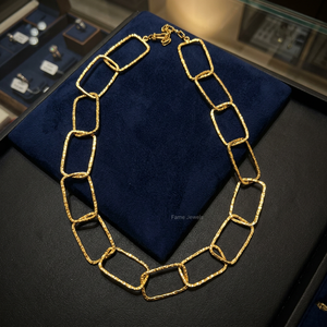 Collares de Latón Hechos a Mano con Baño de Oro, Geométricos, Rectangulares, con Forma de Número, Clásicos, Regalo de Boda, Emocionales, de Cobre, Unisex - Product Image 1