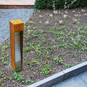 Lámpara de bolardo LED de acero corten resistente a la intemperie para iluminación de entradas y paisajes - Product Image 4