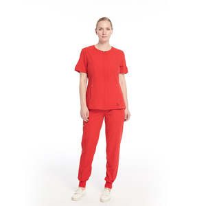 Tenues médicales, ensembles d'uniformes, mode, femmes, tenue d'infirmière, hôpital, salon de beauté, spa, vêtements extensibles, coupe ajustée, fermeture éclair - Product Image 4