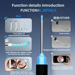 Produits phares 2025 : Endoscope auriculaire sans fil HD 1080P portable <span class=keywords><strong>pour</strong></span> le nettoyage des oreilles, kit de 11 pièces V105 <span class=keywords><strong>pour</strong></span> usage domestique - Product Image 3