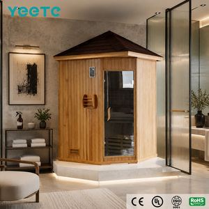 YEETE Sauna Électrique Moderne en Prêt-à-Poser, en Prêt à l'Emploi, en Bois de Pruche Canadien, 1500 mm, Modèle Gazebo <span class=keywords><strong>d</strong></span>'Angle, pour Projet de Centre de <span class=keywords><strong>Bien</strong></span>-être - Product Image 1