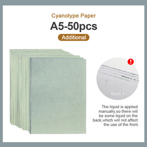 Recharge de papier cyanotype A5 transfrontalier, rétro, DIY, à développement solaire, rectangulaire, pour cadeau décoratif - Product Image 5