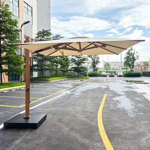 Base de Sombrilla de Aluminio Plegable Impermeable Cuadrada Moderna de Lujo y Alta Calidad con LED para Patio Exterior - Product Image 4