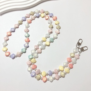 Bracelet de téléphone portable mignon de 120 cm avec perles en acrylique colorées, cordon élégant pour <span class=keywords><strong>coque</strong></span> de téléphone, <span class=keywords><strong>collier</strong></span> - Product Image 2