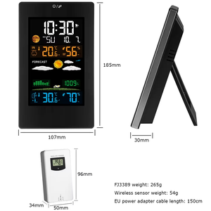Wireless Weather Station Hygrometer <b>Digital</b> Thermometer LCD Display Forecast Bedside <b>Clock</b> in Outdoor - Product Image 3