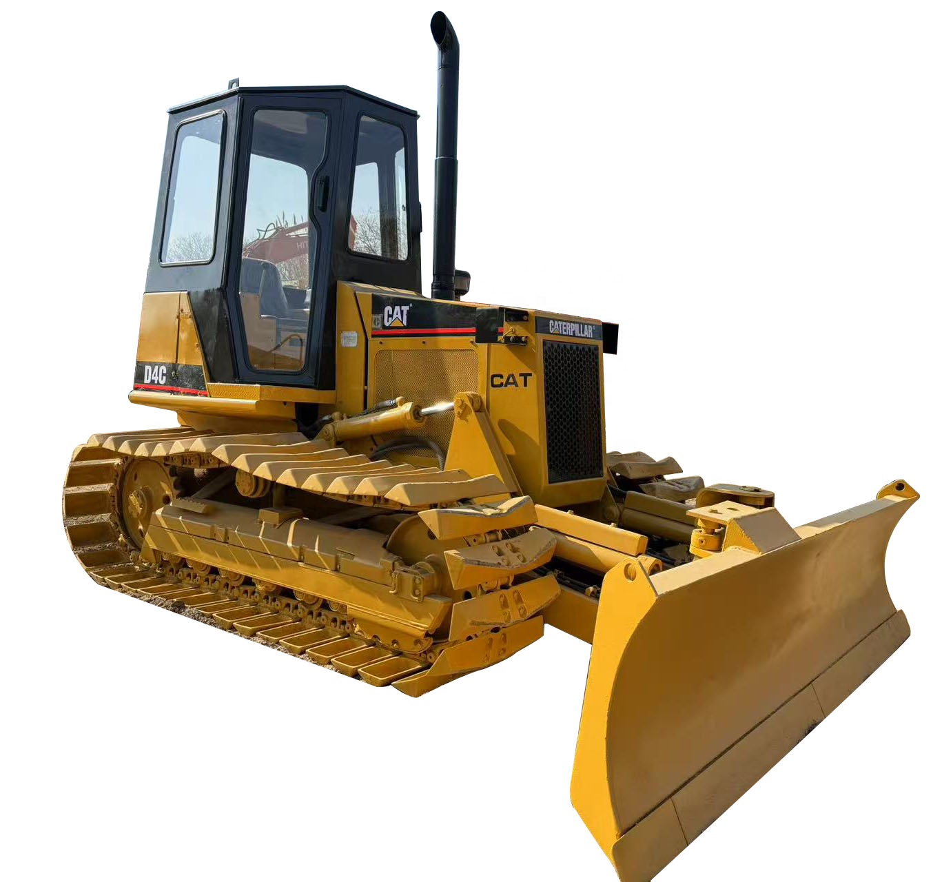 13-тонный бульдозер Cat D4C Подержанный гидравлический бульдозер с низкой стоимостью обслуживания, оригинальный гусеничный бульдозер D4, использованный гусеничный бульдозер