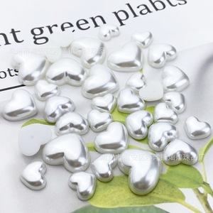 Pegatinas Acrílicas para Uñas con Forma de Corazón, Acabado Perlado, Base Plana, Accesorios de Joyería DIY, Origen Chaozhou, Primavera 2025 - Product Image 3
