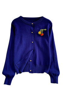 Cárdigan <span class=keywords><strong>de</strong></span> punto con cuello redondo y diseño tridimensional <span class=keywords><strong>de</strong></span> calabaza, para mujer, <span class=keywords><strong>de</strong></span> lujo, para otoño/invierno, con botones metálicos, corte holgado y ajustado. - Product Image 5